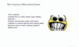 How to write a creature alliteration poem picture