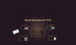 Bantu Education Act Map