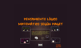 Pensamiento Lógico Matemático Según Piaget By Andrea Montes Coronado On Pensamiento Lógico Matemático Según Piaget By Andrea Montes Coronado On