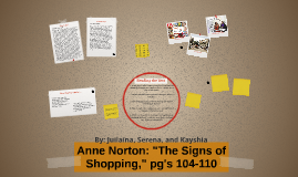 Anne norton the signs of shopping essay