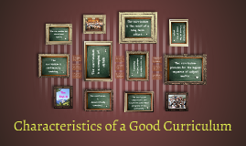 Characteristics of a good curriculum evaluation report
