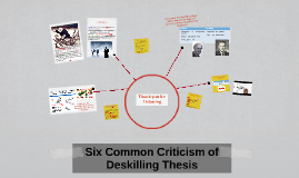 meaning of deskilling thesis