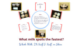 comparing milk spoilage experiment