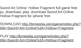 sword art online hollow fragment pc registration code