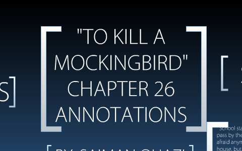 to kill a mockingbird annotations by chapter