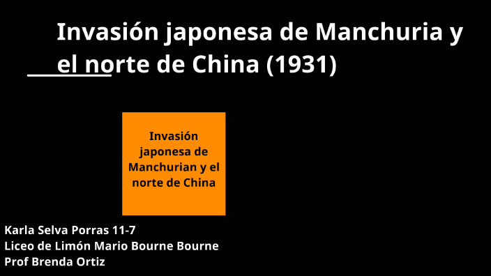 Invasión Japonesa De Manchuria Y El Norte De China (1931) By Karla ...