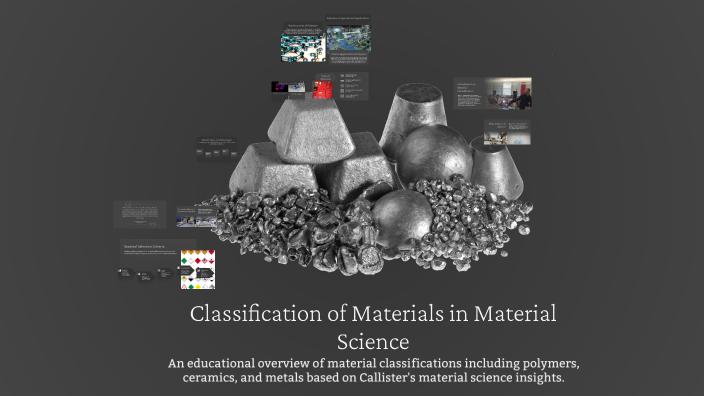 Classification of Materials in Material Science by Faishal Las on Prezi