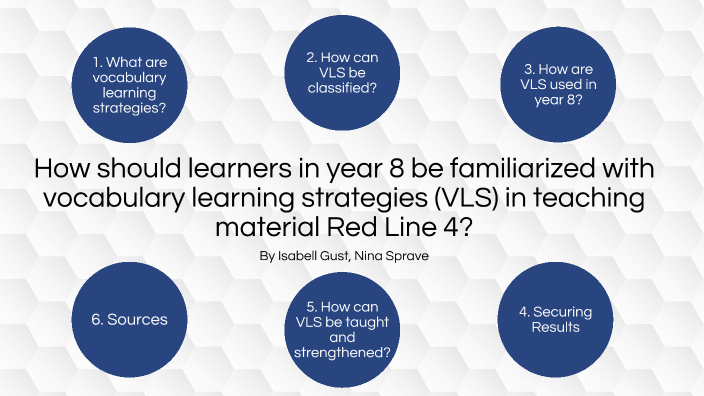 Vls Learning How should learners in year 8 be familiarized with vocabulary learning ...
