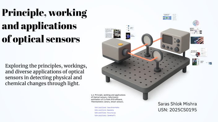 Principle, working and applications of optical sensors by Saras Shlok ...