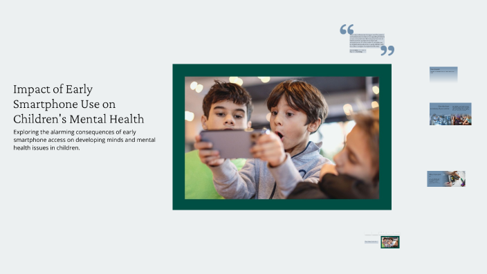 Impact of Early Smartphone Use on Children's Mental Health by kyra ...