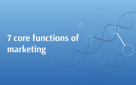 7 core functions of marketing by arthur davey on Prezi