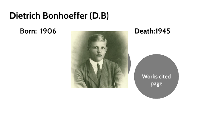 Dietrich Bonhoeffer (D.B) By Christopher Takapu