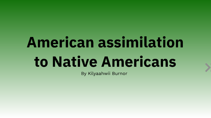 native american assimilation assignment