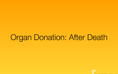 Organ Donation: After Death By Danielle Poux