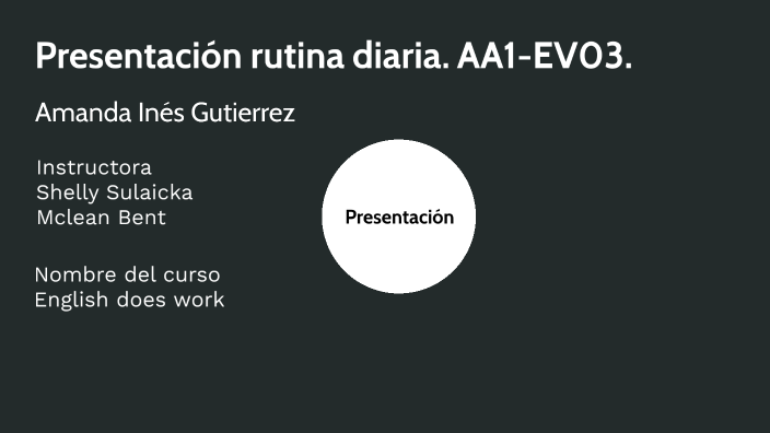 Presentación rutina diaria. AA1-EV03. by mariana linares on Prezi