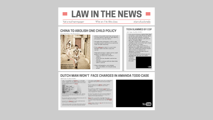 law in the news assignment