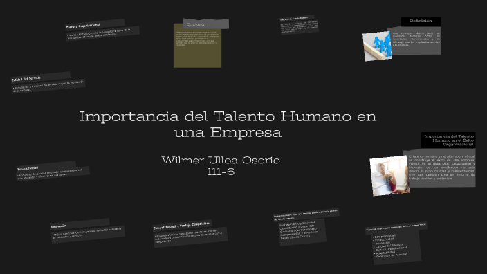 Importancia del Talento Humano en una Empresa by Kiunsel 2.0 on Prezi