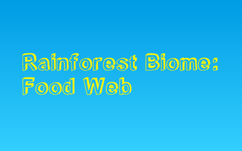 Rainforest Biome: Food Web by Deann Irlmeier on Prezi