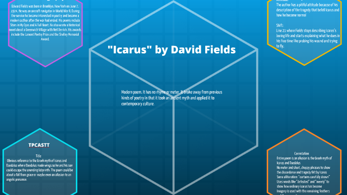 icarus by edward field literary devices
