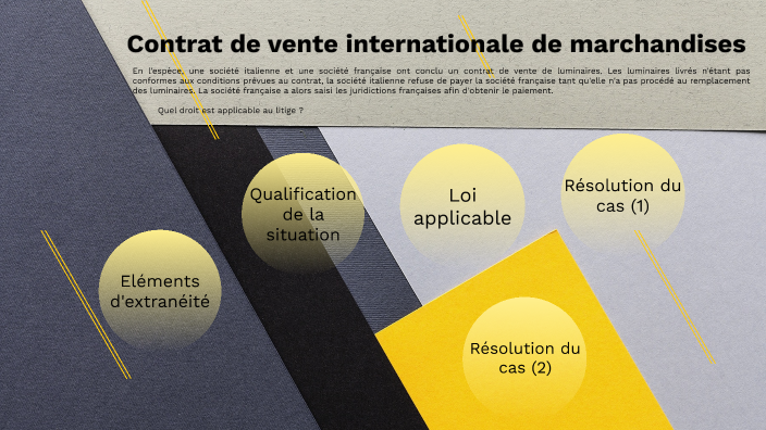 Contrat de vente internationale de marchandises by Jade Thétiot on Prezi