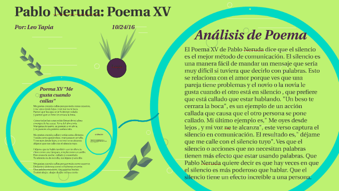 Pablo Neruda: Poema XV by Leo Tapia on Prezi
