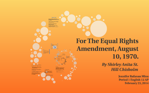 For The Equal Rights Amendment By Shirley Anita St. Hill Chi By ...