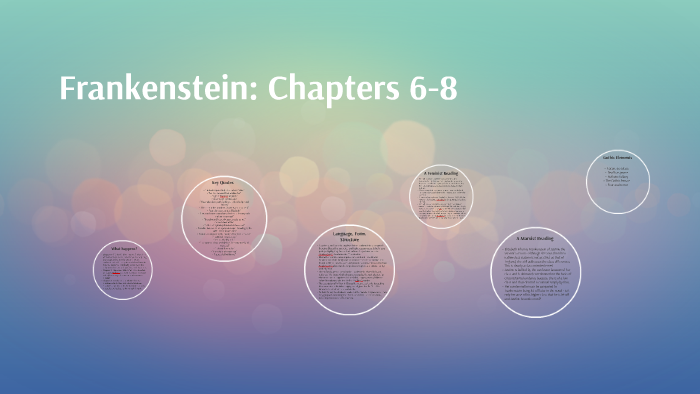 Frankenstein Chapters 6 8 By Victoria Amy