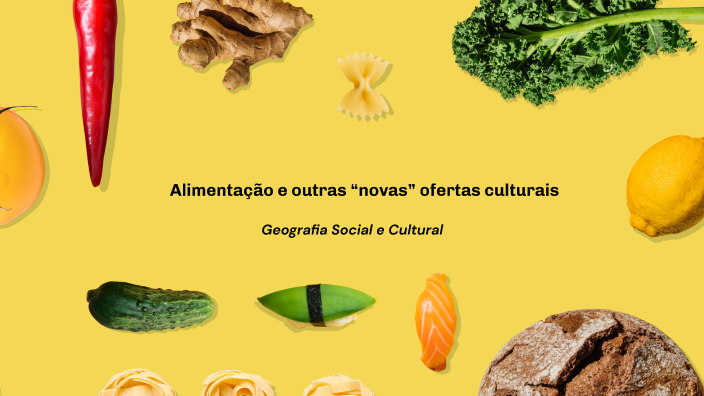 Objetivo Geral Compreender como a alimentação e outras ofertas culturais representam a presença