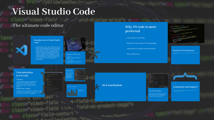 Visual Studio Code by Amresh Agarwal on Prezi