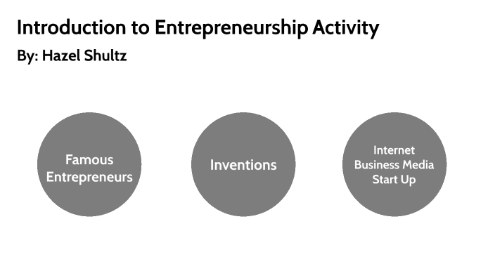 Introduction to Entrepreneurship Activity by Hazel Shultz on Prezi