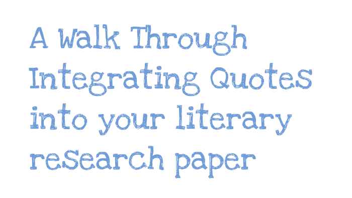 integrating quotes in research paper