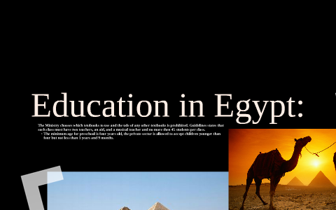 essay about education system in egypt