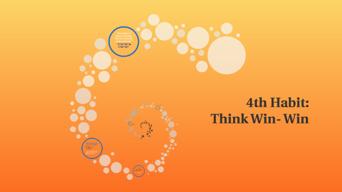 4th Habit: Think Win- Win by on Prezi