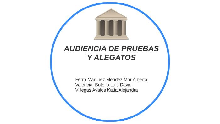 AUDIENCIA DE PRUEBAS Y ALEGATOS by camilo acuña on Prezi