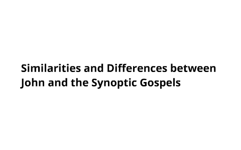gospels synoptic