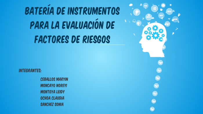 BaterÍa De Instrumentos Para La EvaluaciÓn De Factores De Riesgos By