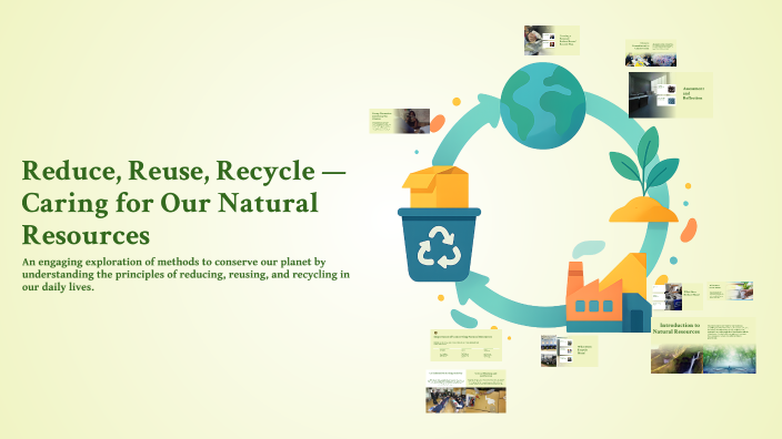 Reduce, Reuse, Recycle — Caring for Our Natural Resources by Samona ...