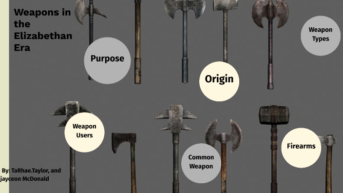 Weapons in the elizabethan era by tahae taylor on Prezi