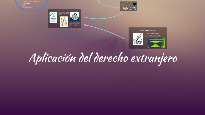 Aplicacion Del Derecho Extranjero By Claudia Gomez