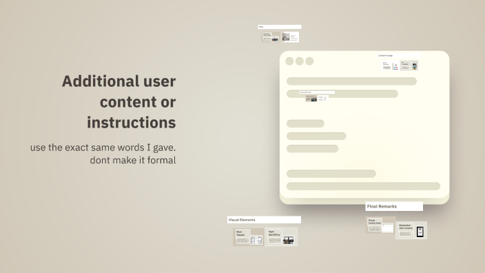 Additional user content or instructions by Sneha S on Prezi