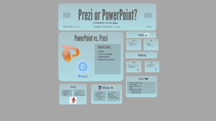 Prezi or PowerPoint? by Emma Rees on Prezi