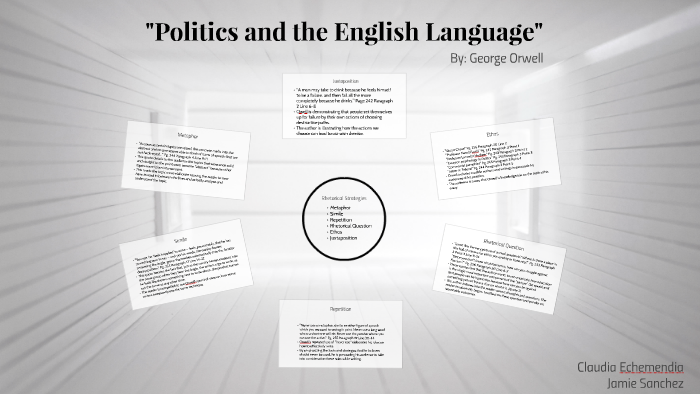 politics and the english language summary