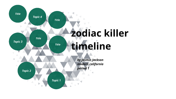 zodiac killer timeline by Jasmin Jackson on Prezi