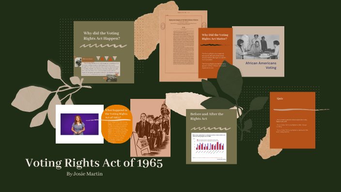 Voting Rights Act Of 1965 by Josie Martin on Prezi