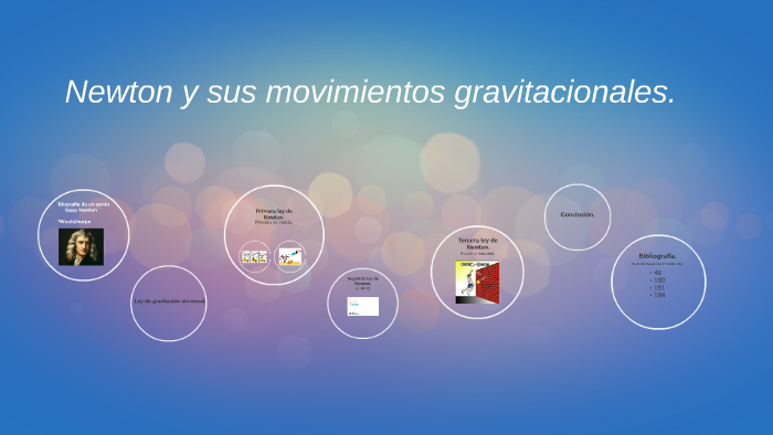 Newton y sus movimientos gravitacionales. by Carolina Hernandez