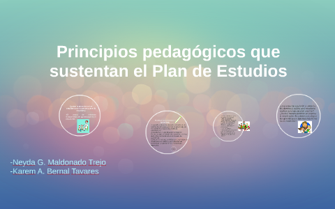 Principios pedagógicos que sustentan el Plan de Estudios by Karem ...