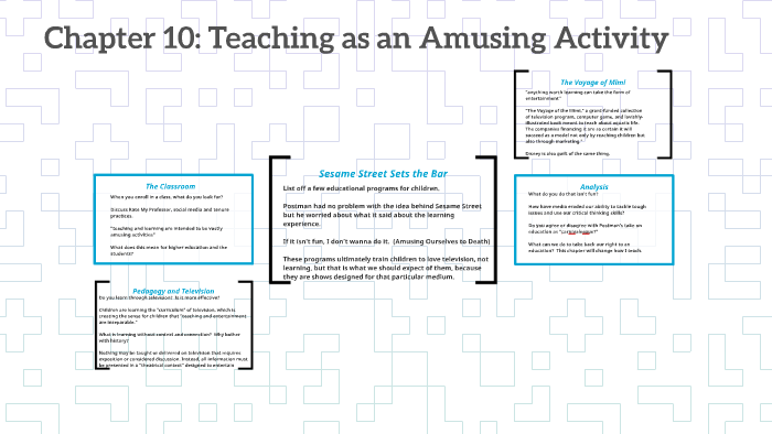 Chapter 10: Teaching as an Amusing Activity by on Prezi