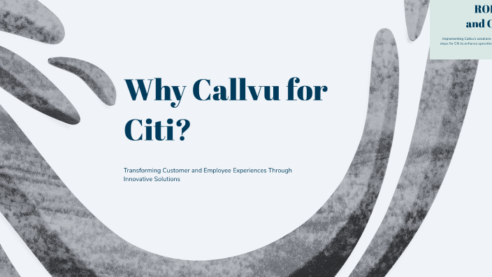 Why Callvu for Citi? by J on Prezi