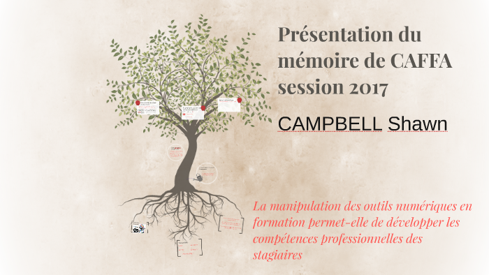 Présentation du mémoire de CAFFA session 2017 by on Prezi