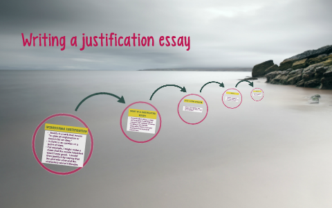 justification in essay example